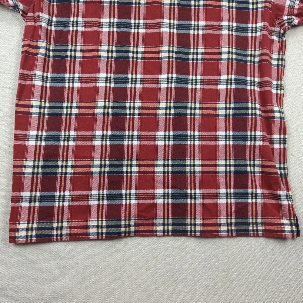 Vintage Chaps Ralph Lauren Shirt Large Red Tartan Plaid Preppy Casual‎
